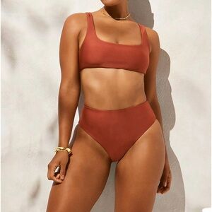 NWT J. Crew Hallie Bikini Bottom Classic Sculpt Carolina Clay